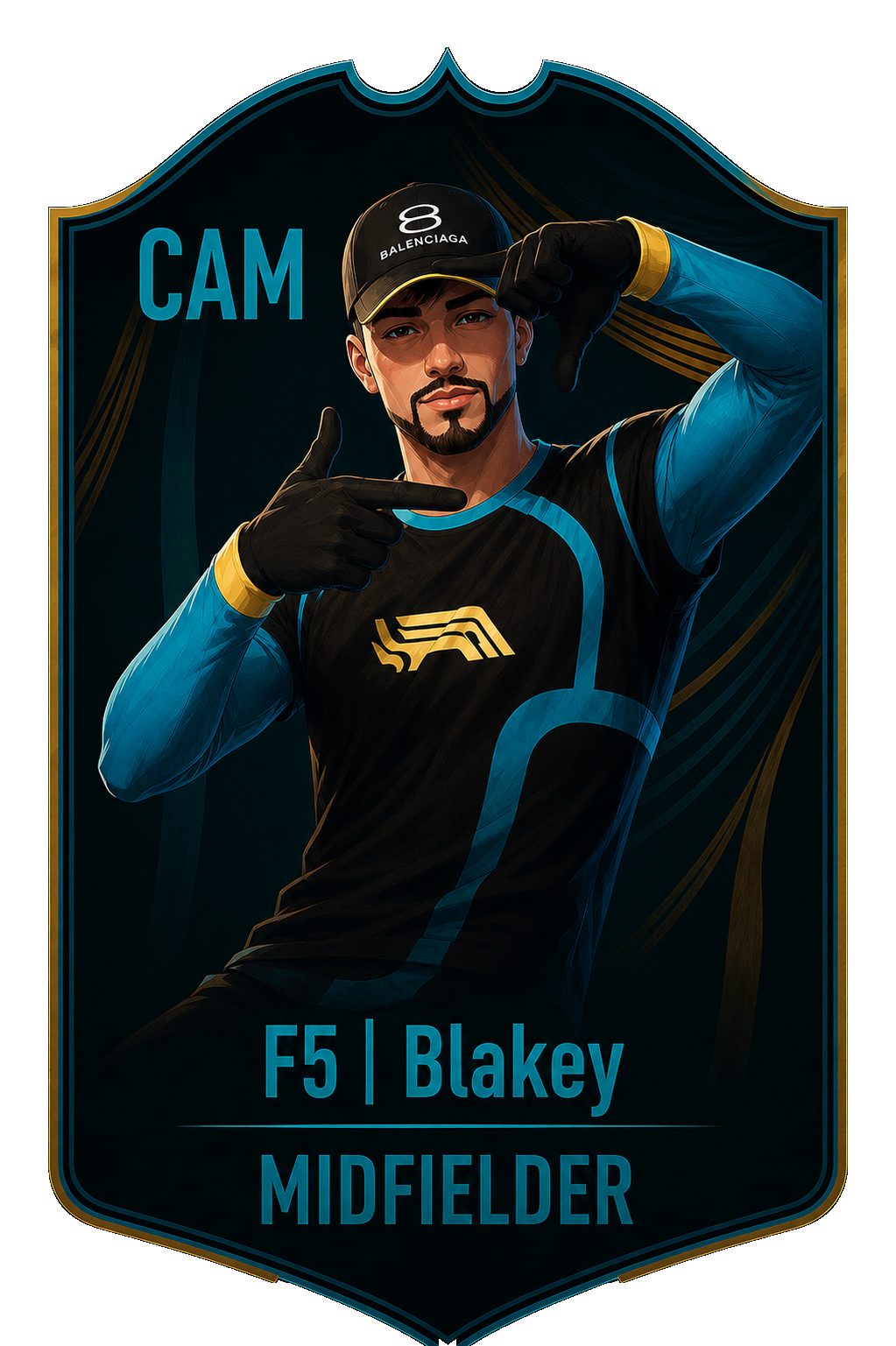 F5 Yellow player card for Blakey, midfielder