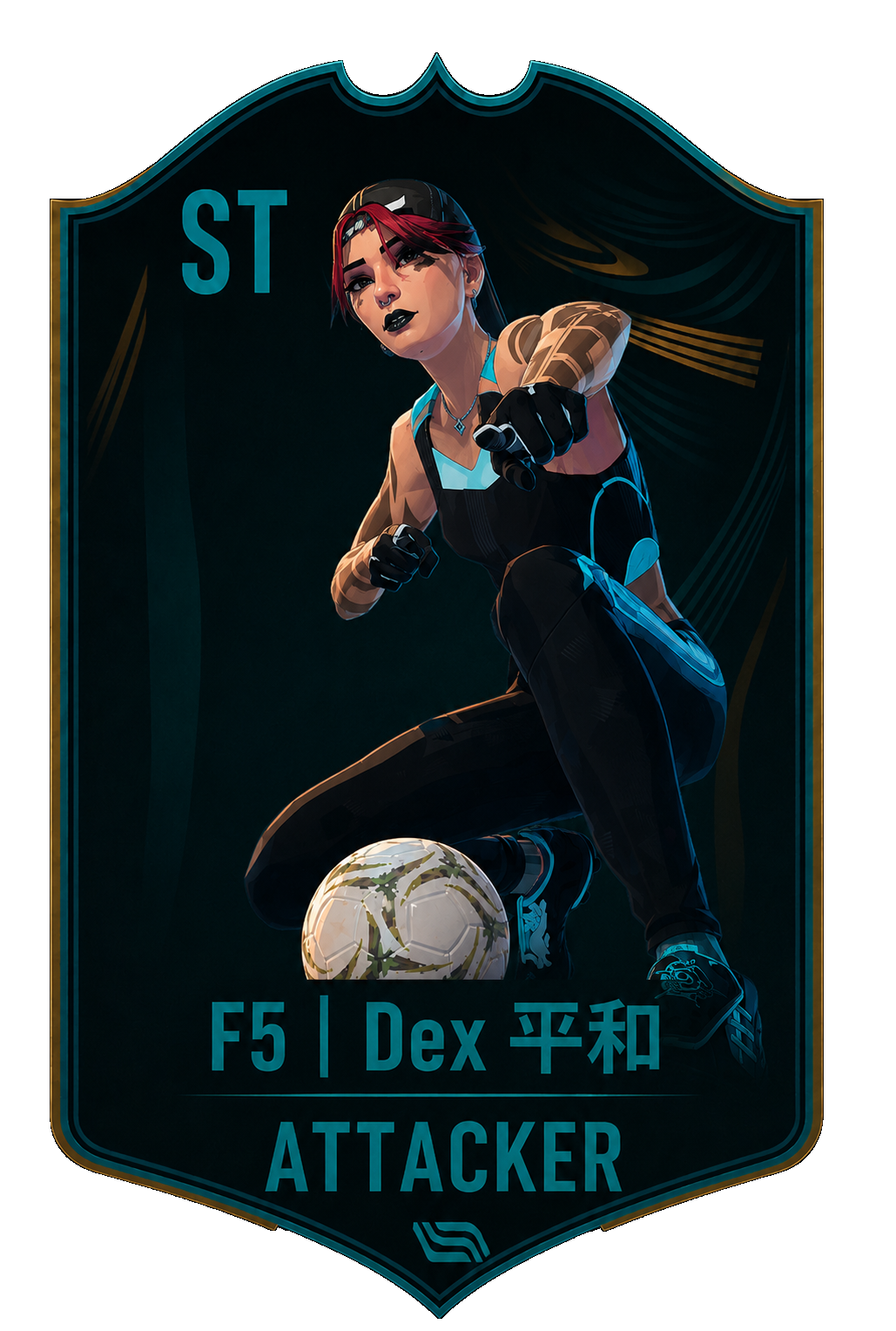 F5 Yellow player card for Dex, attacker