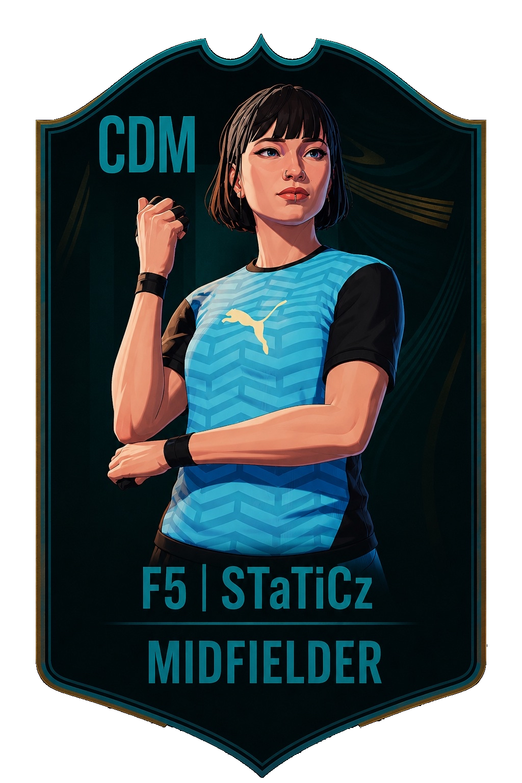 F5 Yellow player card for STaTiCz, midfielder