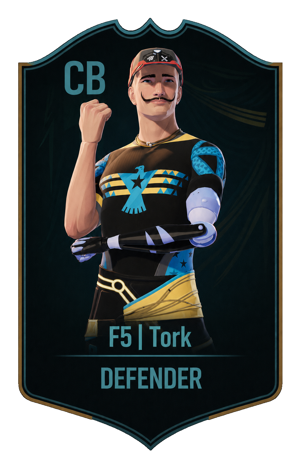 F5 Yellow player card for Tork, defender